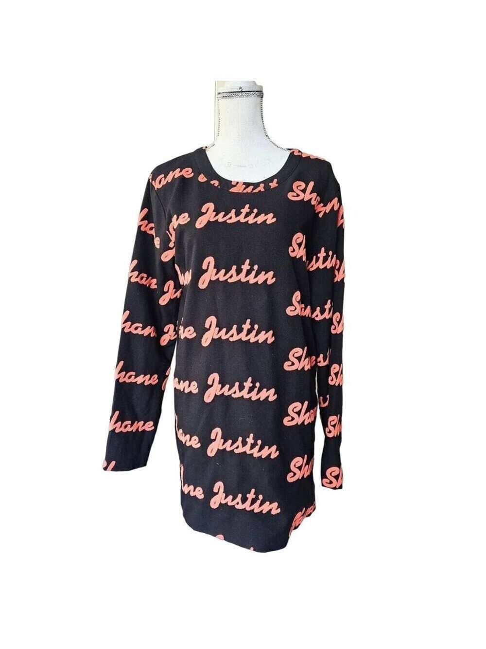 Shane Justin Black Sweater Mini Dress Size S